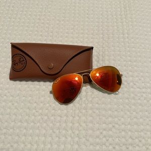 RED/orange mirror RAYBAN